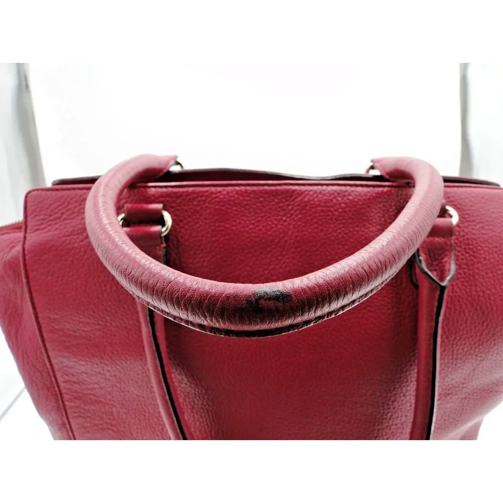 Kate Spade New York Laptop Tote Shoulder Bag‎ Magenta Leather 13L x14 H x 4.5 W